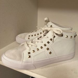 Jessica Simpson high top leather tennis